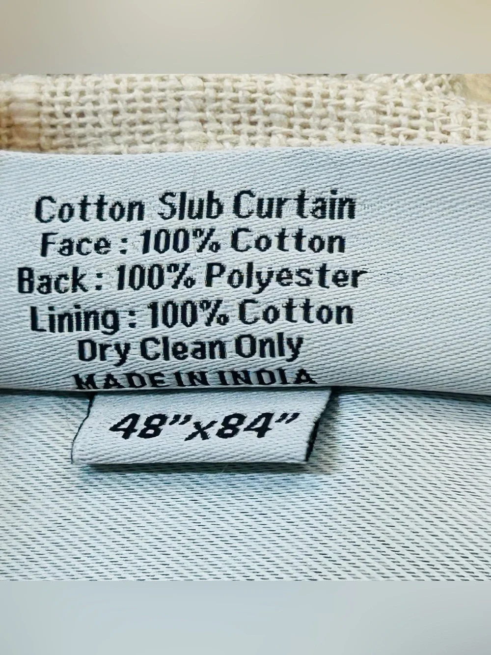 QUINCE Set Of 2 48x84 Cotton Slub Room Darkening Curtains Natural 0126